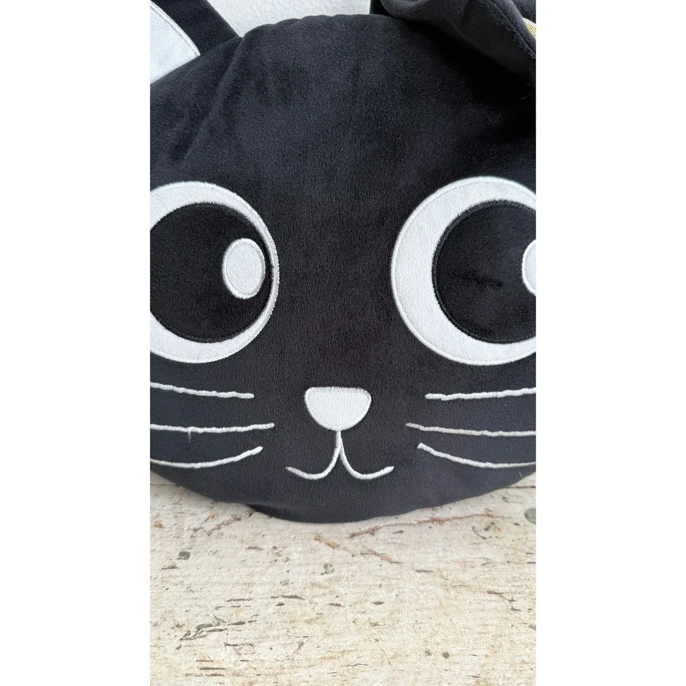 Way To Celebrate Halloween Black Cat Plush Pillow Witch Hat 13